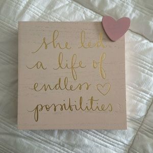 Home/office Decor- Small 6”x6” square plaque/standing wood frame